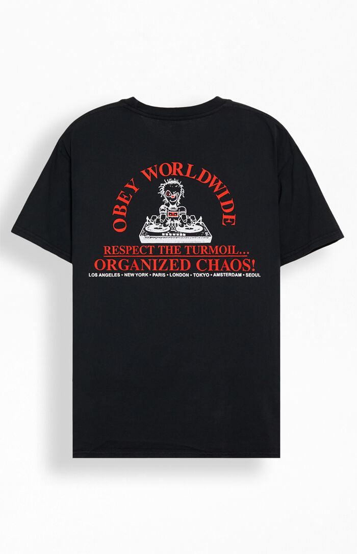 OBEY Organized Chaos Tee - Black