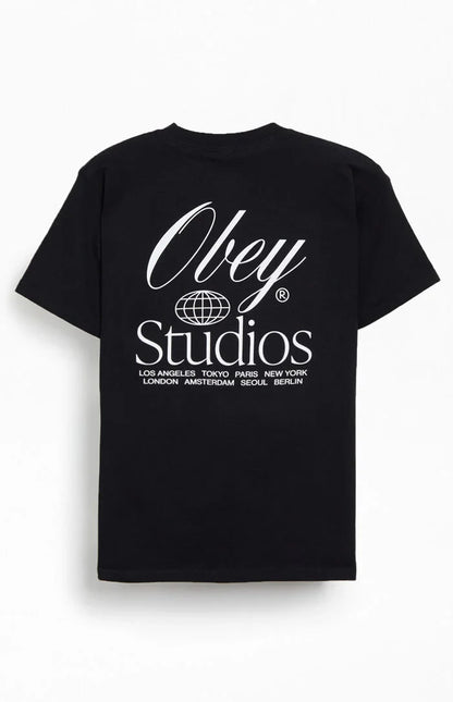 OBEY Studios Worlwide Tee - Black