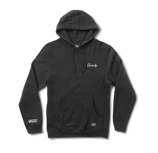 Grizzly Mini Script Logo Hoodie - Black