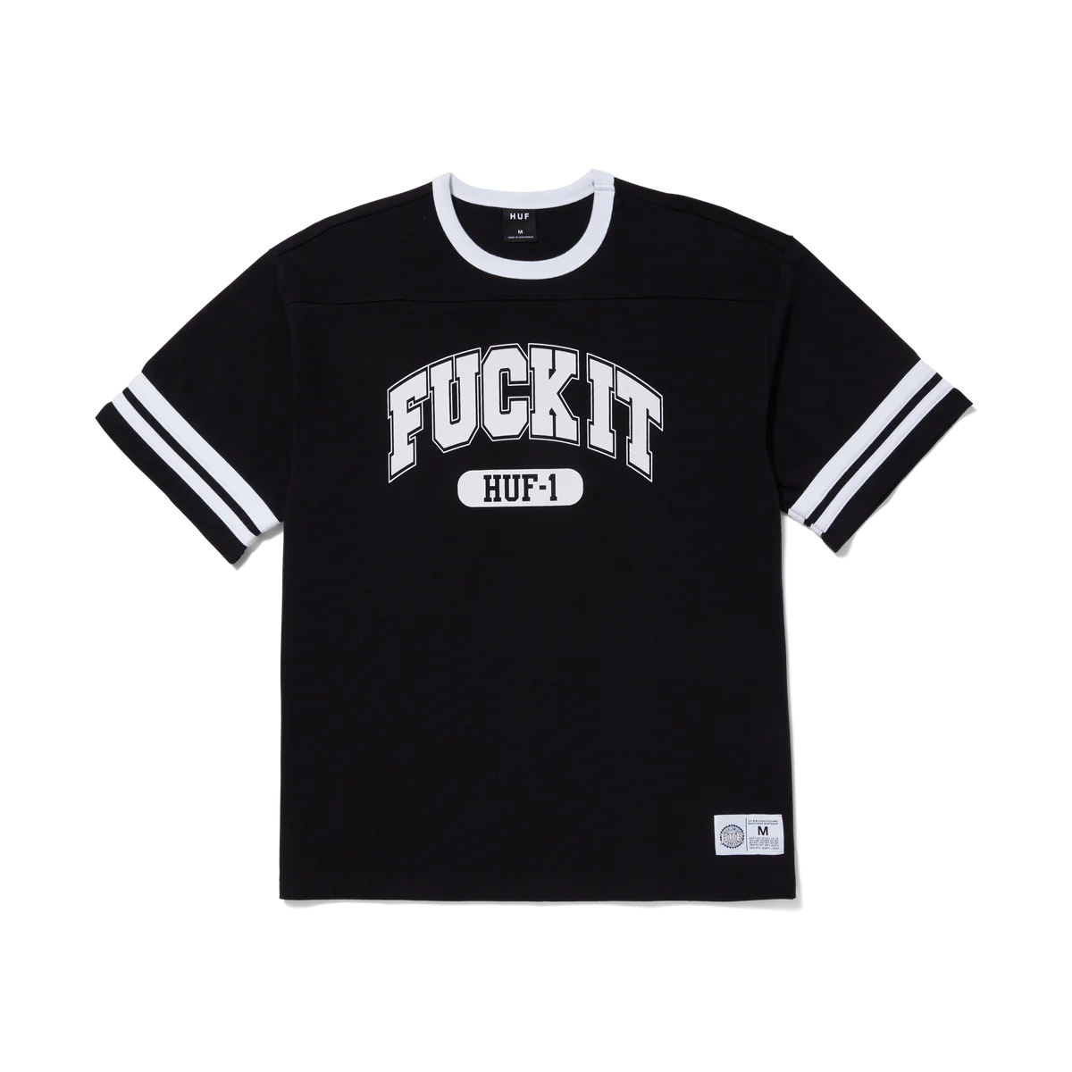 HUF FUCK IT FOOTBALL SHIRT -BLACK