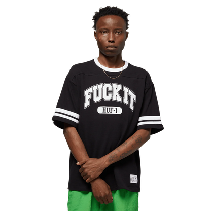 HUF FUCK IT FOOTBALL SHIRT -BLACK