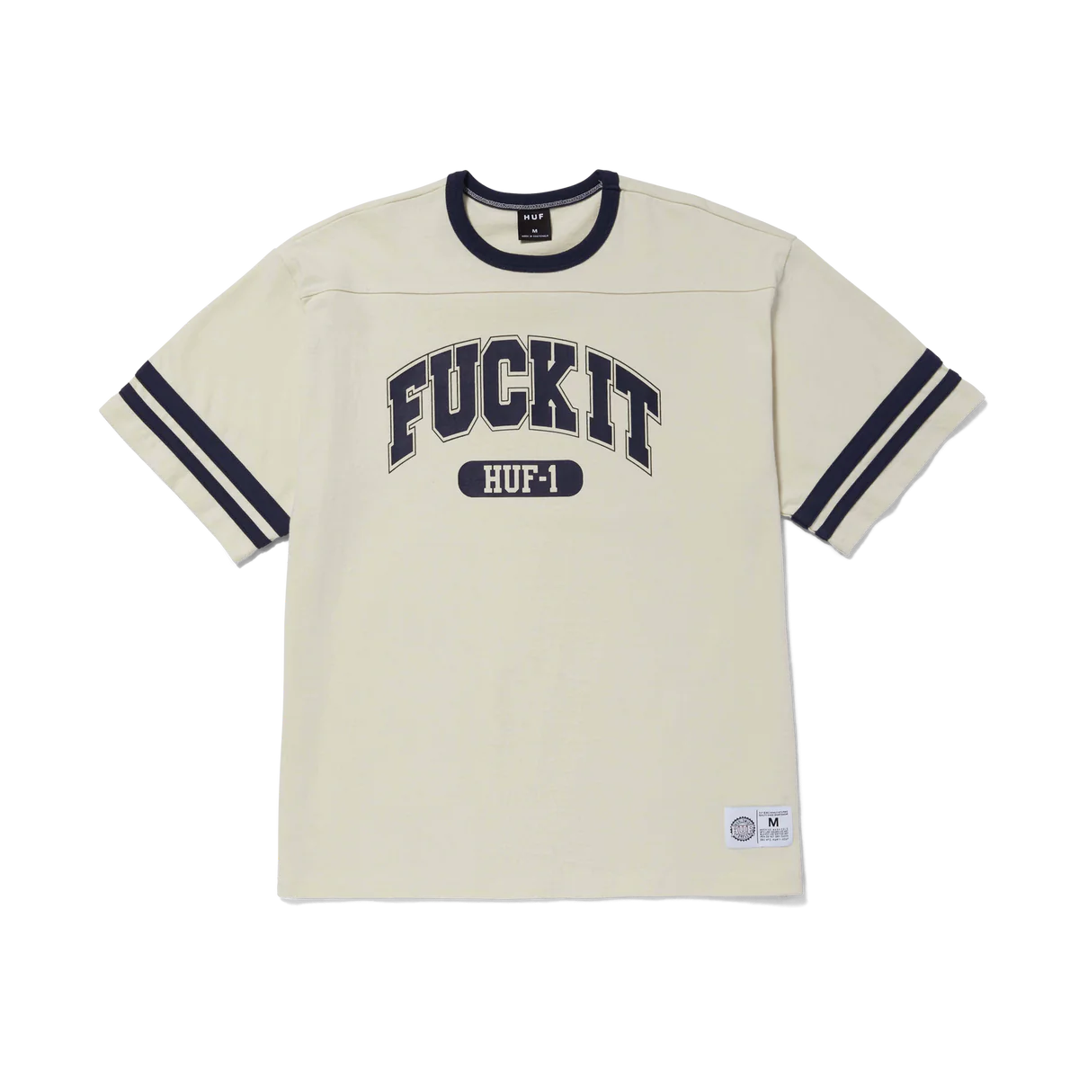 HUF FUCK IT FOOTBALL SHIRT - IVORY