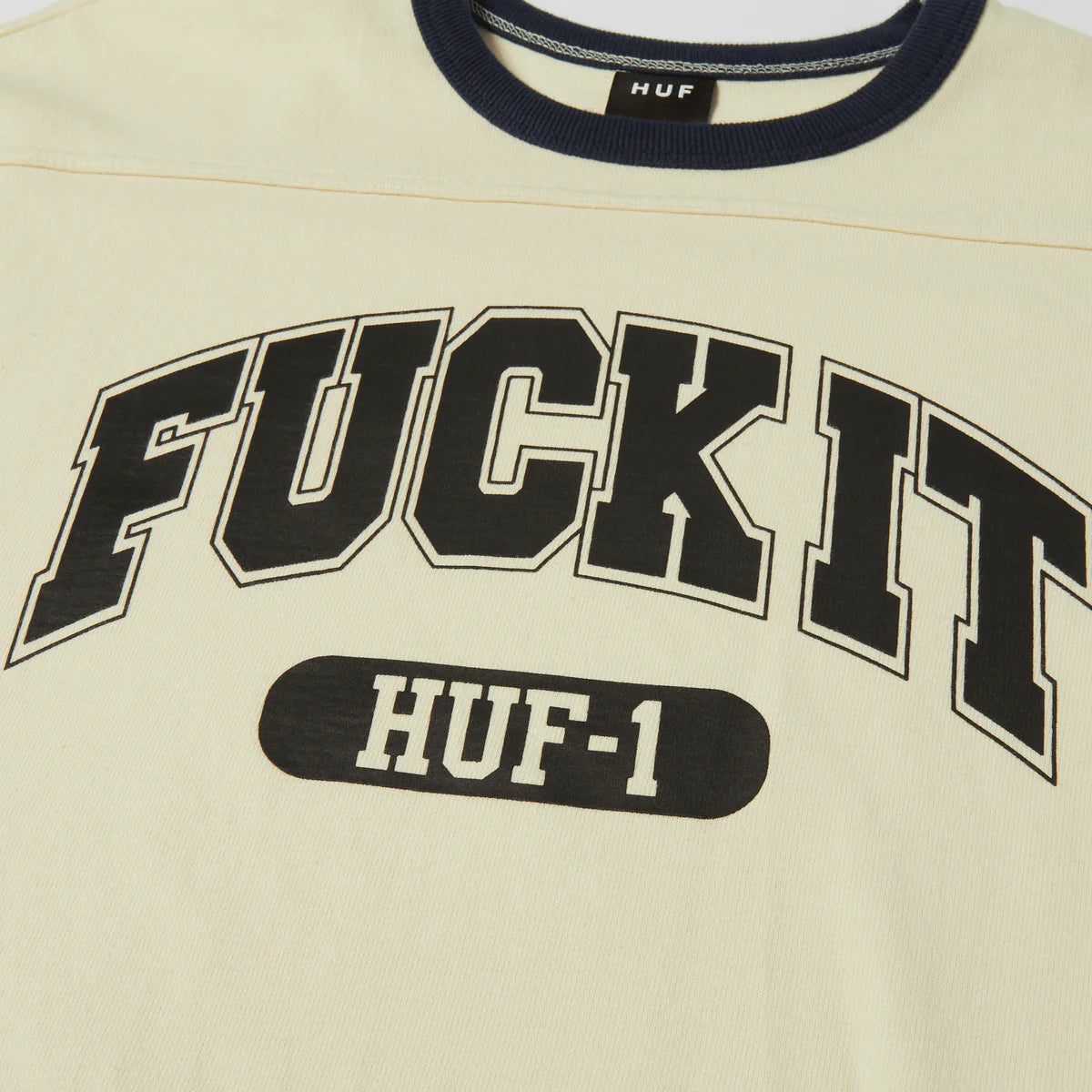 HUF FUCK IT FOOTBALL SHIRT - IVORY