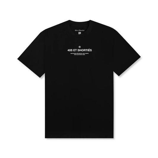 40s French General Logo Tee - Black