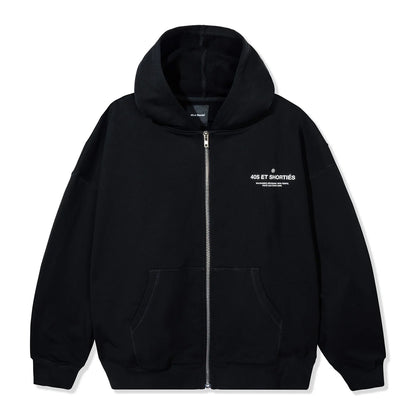 40s French General Zip Hoodie - Black