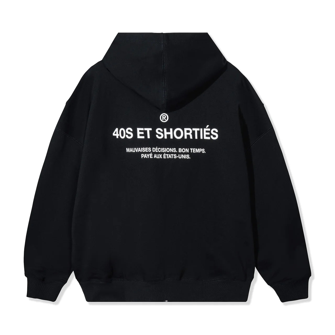 40s French General Zip Hoodie - Black
