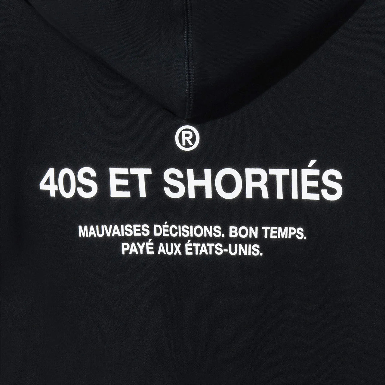 40s French General Zip Hoodie - Black