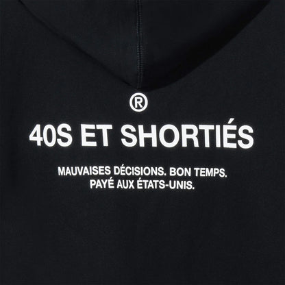 40s French General Zip Hoodie - Black