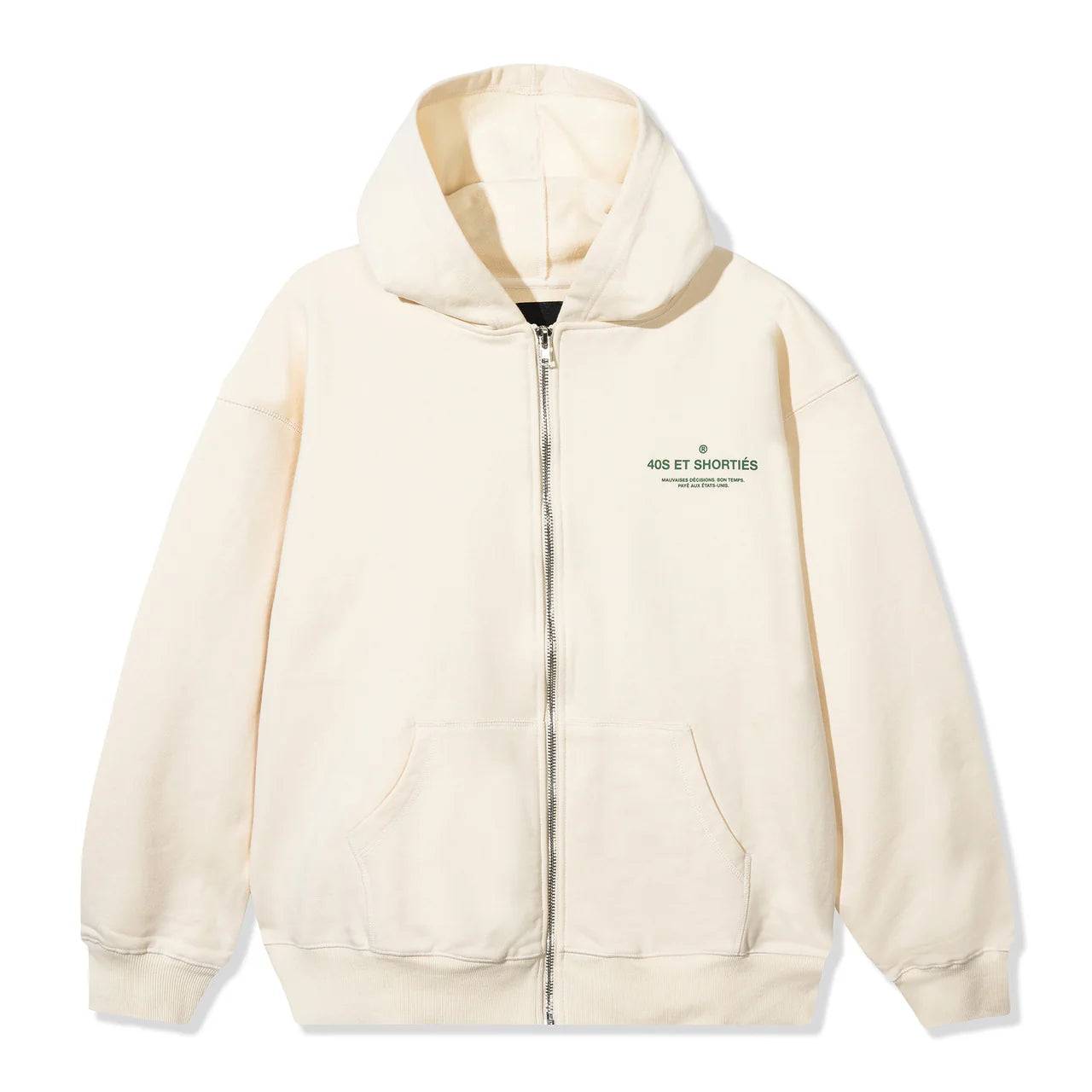 40s French General Zip Hoodie - Cream