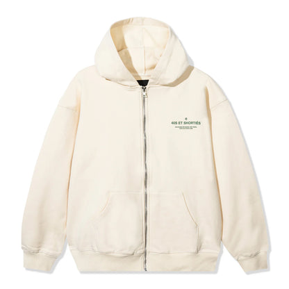 40s French General Zip Hoodie - Cream