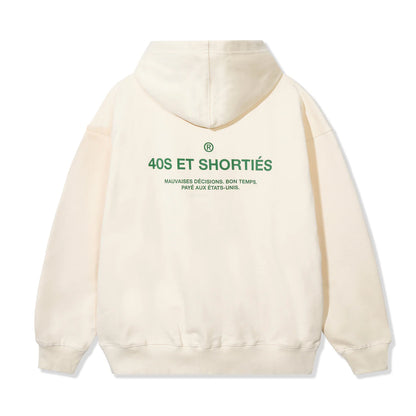 40s French General Zip Hoodie - Cream
