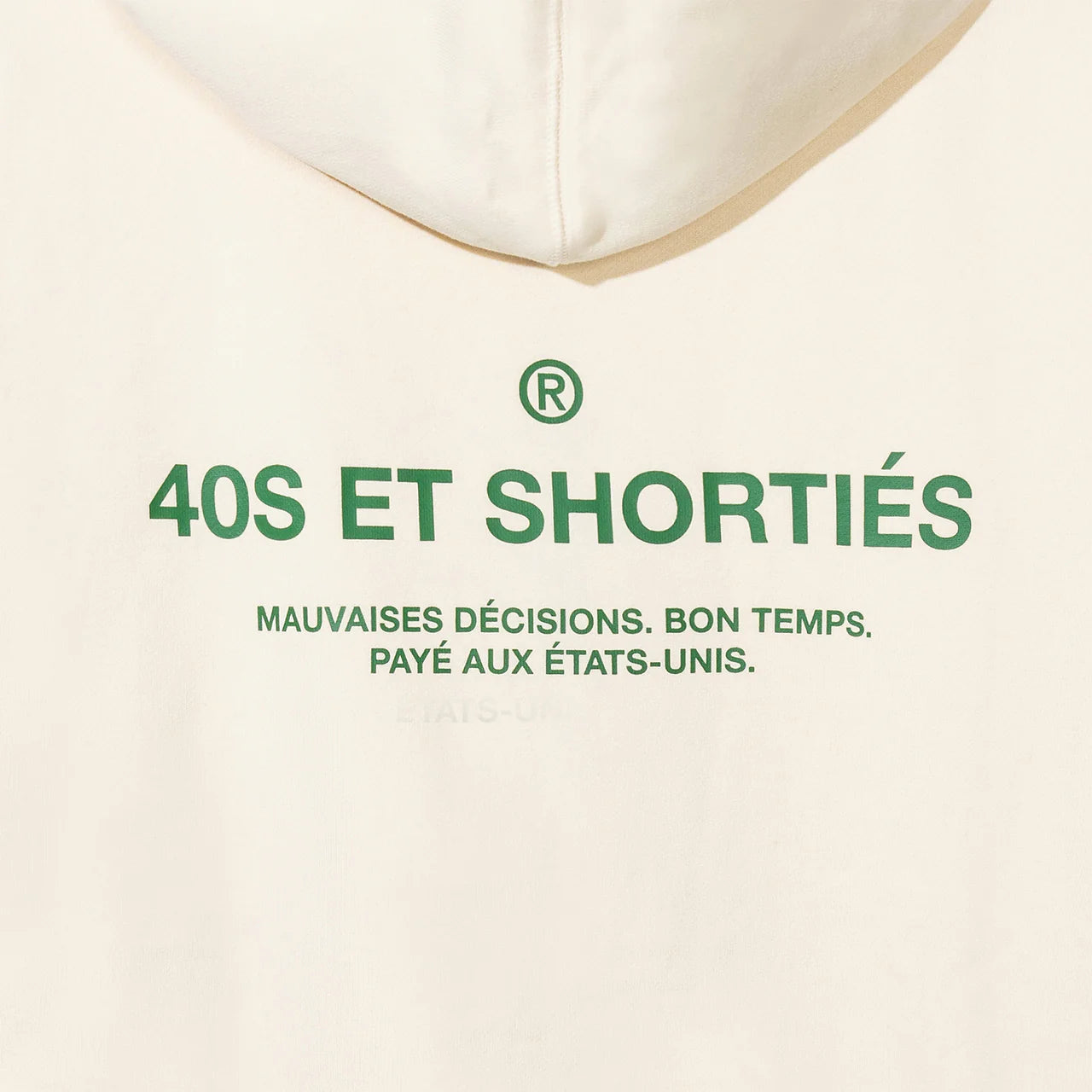 40s French General Zip Hoodie - Cream