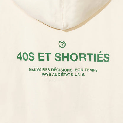 40s French General Zip Hoodie - Cream