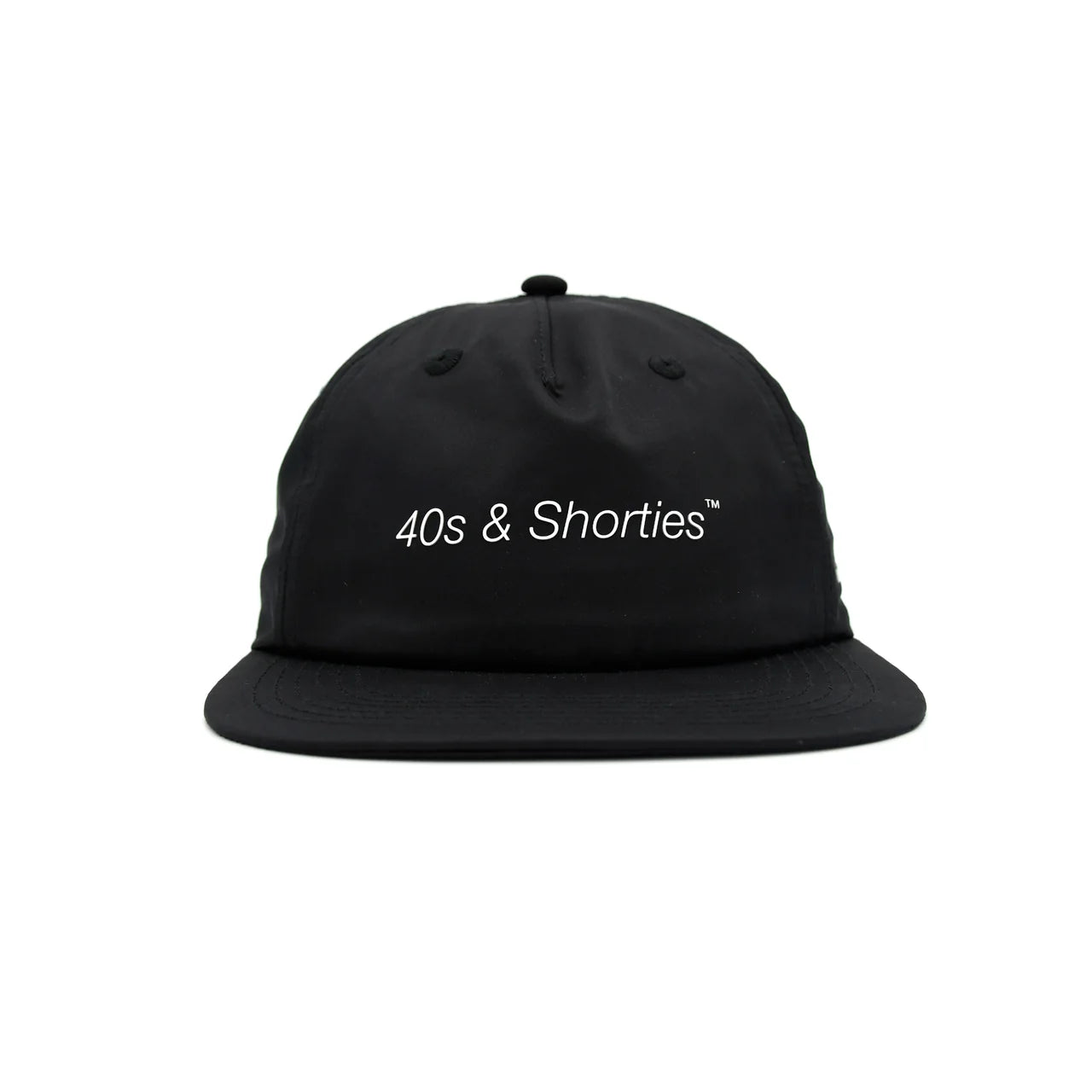 40s Slim Text Logo Hat - Black