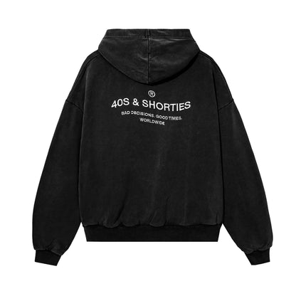 40s Wavy General Logo Hoodie BOXY - Black