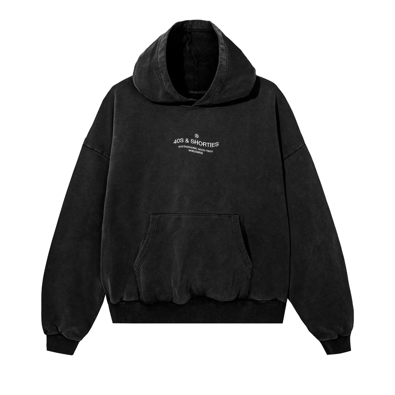 40s Wavy General Logo Hoodie BOXY - Black